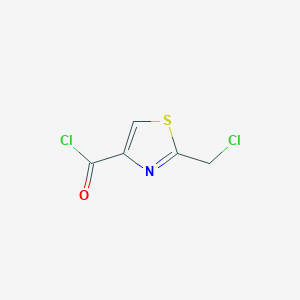 molecular formula C5H3Cl2NOS B8612906 2-(Chloromethyl)-1,3-thiazole-4-carbonyl chloride 