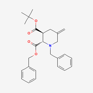 molecular formula C26H31NO4 B8612919 2-Benzyl 3-(tert-butyl) (2S,3S)-1-benzyl-5-methylenepiperidine-2,3-dicarboxylate 