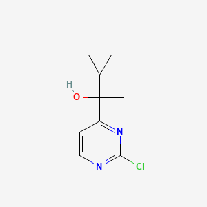molecular formula C9H11ClN2O B8612937 1-(2-Chloropyrimidin-4-yl)-1-cyclopropylethanol 
