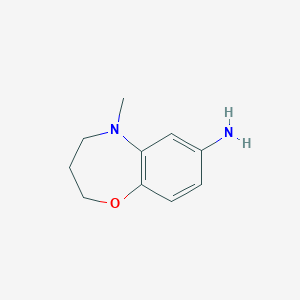 molecular formula C10H14N2O B8612950 9-Methyl-6,7,8,9-tetrahydro-5-oxa-9-aza-benzocyclohepten-2-ylamine 