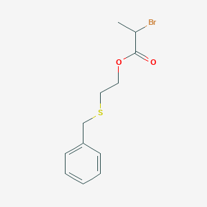 molecular formula C12H15BrO2S B8613001 2-(Benzylsulfanyl)ethyl 2-bromopropanoate CAS No. 89039-90-7