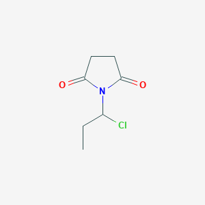 molecular formula C7H10ClNO2 B8613008 1-Chloro-1-succinimidopropane 
