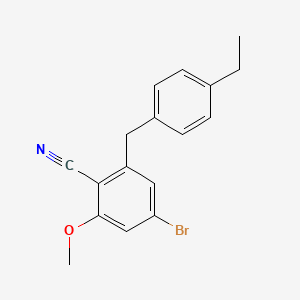 1-Bromo-4-cyano-3-methoxy-5-(4-ethyl-benzyl)-benzene