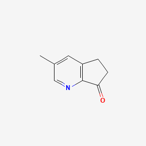 molecular formula C9H9NO B8613041 3-Methyl-5H-cyclopenta[b]pyridin-7(6H)-one 