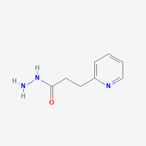 molecular formula C8H11N3O B8613058 3-(2-Pyridyl)propanoic acid, hydrazide 
