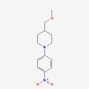 molecular formula C13H18N2O3 B8613119 4-(Methoxymethyl)-1-(4-nitrophenyl)piperidine 