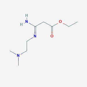 molecular formula C9H19N3O2 B8613147 Ethyl (3Z)-3-amino-3-{[2-(dimethylamino)ethyl]imino}propanoate CAS No. 89539-87-7