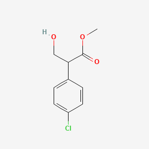 molecular formula C10H11ClO3 B8613167 Methyl 2-(4-chlorophenyl)-3-hydroxypropanoate 