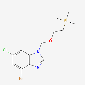 4-Bromo-6-chloro-1-((2-(trimethylsilyl)ethoxy)methyl)-1H-benzo[d]imidazole