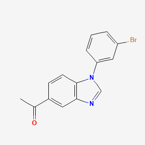 molecular formula C15H11BrN2O B8613240 1-(1-(3-bromophenyl)-1H-benzo[d]imidazol-5-yl)ethanone 