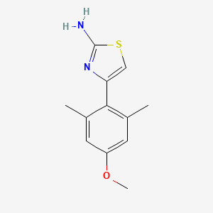 molecular formula C12H14N2OS B8613291 4-(4-Methoxy-2,6-dimethylphenyl)thiazol-2-amine 