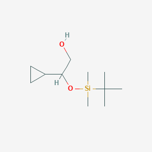 molecular formula C11H24O2Si B8613320 2-(tert-Butyl-dimethyl-silanyloxy)-2-cyclopropyl-ethanol 