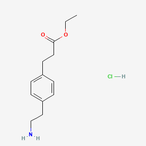 molecular formula C13H20ClNO2 B8613371 Ethyl 3-[4-(2-aminoethyl)phenyl]propanoate;hydrochloride CAS No. 61629-90-1