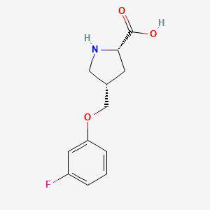 molecular formula C12H14FNO3 B8613374 (2S,4S)-4-(3-fluoro-phenoxymethyl)-pyrrolidine-2-carboxylic acid CAS No. 686766-43-8