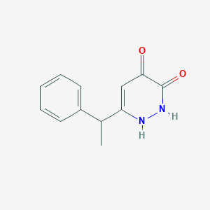 molecular formula C12H12N2O2 B8613401 6-(1-Phenylethyl)-4-hydroxypyridazin-3(2H)-one 