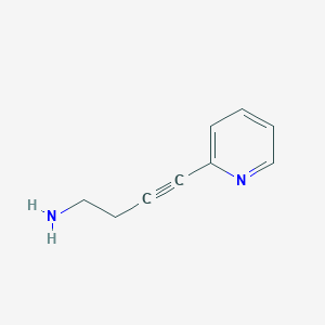 molecular formula C9H10N2 B8613413 4-(Pyridin-2-yl)but-3-yn-1-amine 