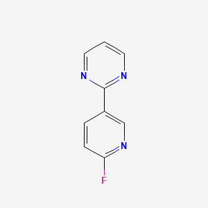 molecular formula C9H6FN3 B8613430 2-(6-Fluoro-3-pyridinyl)pyrimidine 