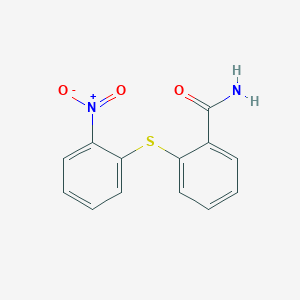 molecular formula C13H10N2O3S B8613502 2-(2-Nitrophenylthio)benzamide 
