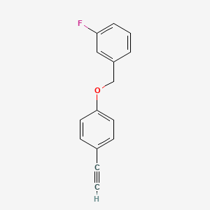 molecular formula C15H11FO B8613568 1-[(4-Ethynylphenoxy)methyl]-3-fluorobenzene CAS No. 649740-38-5
