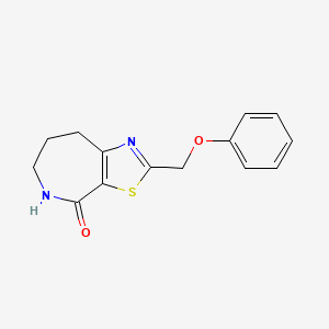 molecular formula C14H14N2O2S B8613570 5,6,7,8-tetrahydro-2-(phenoxymethyl)-4H-thiazolo[5,4-c]azepin-4-one 