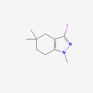 molecular formula C10H15IN2 B8613645 3-iodo-1,5,5-trimethyl-6,7-dihydro-4H-indazole 