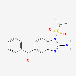 B8613666 [2-Amino-1-(propane-2-sulfonyl)-1H-benzimidazol-5-yl](phenyl)methanone CAS No. 88599-78-4