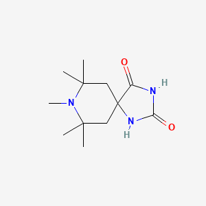 molecular formula C12H21N3O2 B8613671 7,7,8,9,9-Pentamethyl-1,3,8-triazaspiro[4.5]decane-2,4-dione CAS No. 40075-79-4