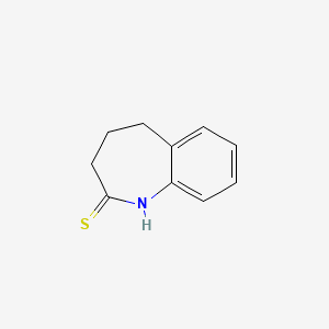 molecular formula C10H11NS B8613676 1,3,4,5-Tetrahydro-2h-1-benzazepine-2-thione CAS No. 19652-38-1