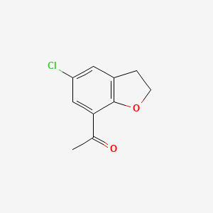molecular formula C10H9ClO2 B8613715 7-Acetyl-5-chloro-2,3-dihydrobenzofuran 