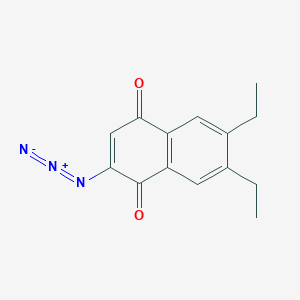 molecular formula C14H13N3O2 B8613723 2-Azido-6,7-diethylnaphthalene-1,4-dione CAS No. 58138-45-7