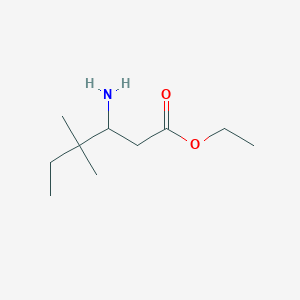 molecular formula C10H21NO2 B8613747 Ethyl 3-amino-4,4-dimethylhexanoate 