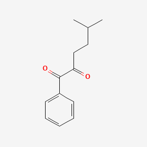 molecular formula C13H16O2 B8613780 5-Methyl-1-phenylhexane-1,2-dione CAS No. 103661-96-7