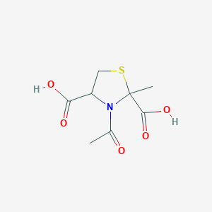 molecular formula C8H11NO5S B8613781 N-acetyl-2-methylthiazolidine-2,4-dicarboxylic acid 