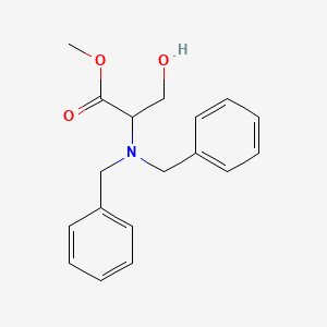 molecular formula C18H21NO3 B8613805 Methyl 2-(dibenzylamino)-3-hydroxypropanoate 