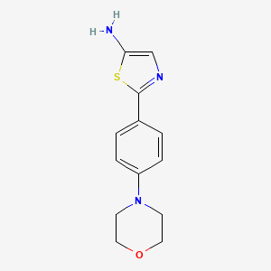 molecular formula C13H15N3OS B8613810 2-(4-Morpholinophenyl)thiazol-5-amine 