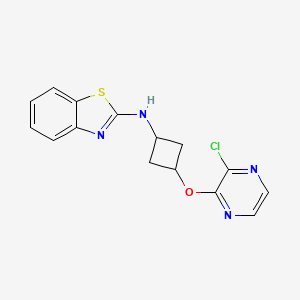 molecular formula C15H13ClN4OS B8613845 N-(3-((3-chloropyrazin-2-yl)oxy)cyclobutyl)benzo[d]thiazol-2-amine 