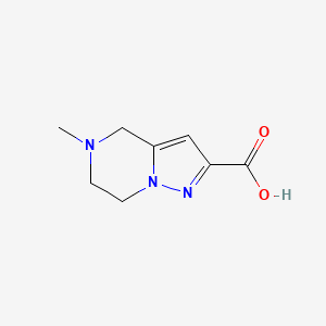 molecular formula C8H11N3O2 B8613938 5-Methyl-4,5,6,7-tetrahydro-pyrazolo[1,5-a]pyrazine-2-carboxylic acid 