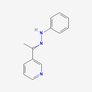 molecular formula C13H13N3 B8613957 3-[1-(2-Phenylhydrazin-1-ylidene)ethyl]pyridine CAS No. 5973-84-2