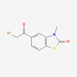 molecular formula C10H8BrNO2S B8613978 5-(Bromoacetyl)-3-methyl-1,3-benzothiazol-2(3H)-one CAS No. 94662-42-7