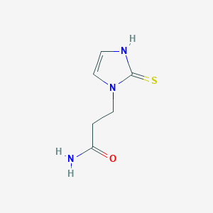 molecular formula C6H9N3OS B8614008 1-(3-Amino-3-oxopropyl)imidazol-2-thiol 