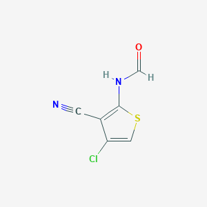 molecular formula C6H3ClN2OS B8614014 N-(4-Chloro-3-cyanothiophen-2-yl)formamide CAS No. 90312-22-4