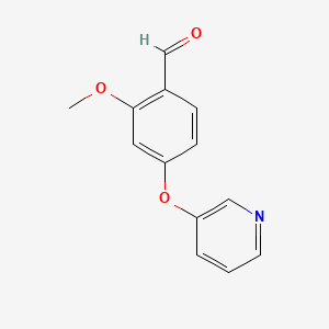 molecular formula C13H11NO3 B8614029 4-(Pyridine-3-yloxy)-2-methoxybenzaldehyde 