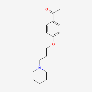 1-[4-(3-Piperidin-1-ylpropoxy)phenyl]ethanone