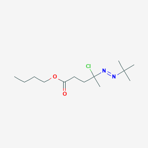 molecular formula C13H25ClN2O2 B8614143 Butyl 4-[(E)-tert-butyldiazenyl]-4-chloropentanoate CAS No. 58496-97-2