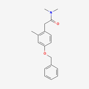 molecular formula C18H21NO2 B8614329 2-(4-(benzyloxy)-2-methylphenyl)-N,N-dimethylacetamide 