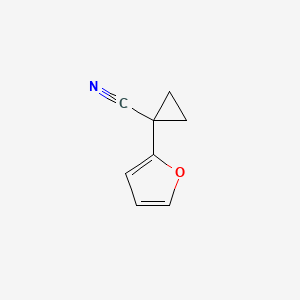 molecular formula C8H7NO B8614344 1-(2-Furyl)cyclopropanecarbonitrile CAS No. 162960-08-9