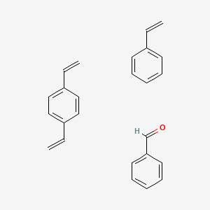 molecular formula C25H24O B8614374 Benzaldehyde;1,4-bis(ethenyl)benzene;styrene 