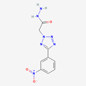 molecular formula C9H9N7O3 B8614465 2-[5-(3-nitrophenyl)-2H-tetrazol-2-yl]acetohydrazide 