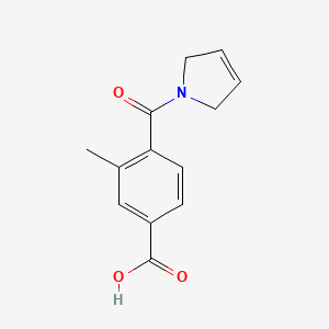 molecular formula C13H13NO3 B8614503 3-Methyl-4-(2,5-dihydropyrrol-1-ylcarbonyl)benzoic acid CAS No. 651045-05-5