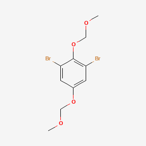 molecular formula C10H12Br2O4 B8614541 Benzene, 1,3-dibromo-2,5-bis(methoxymethoxy)- 